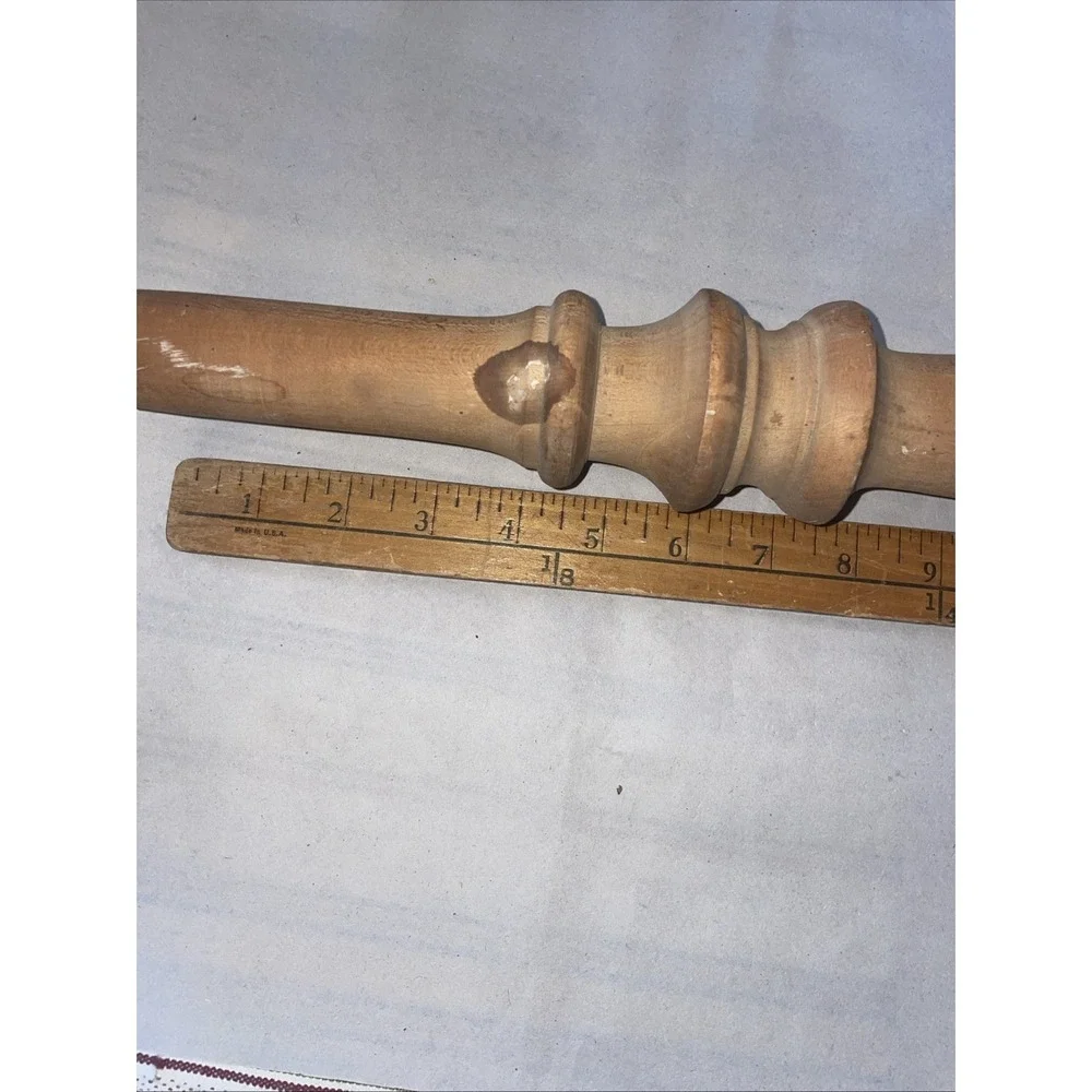 Wooden Baluster Pole Hardwood Raw Turned 33.5